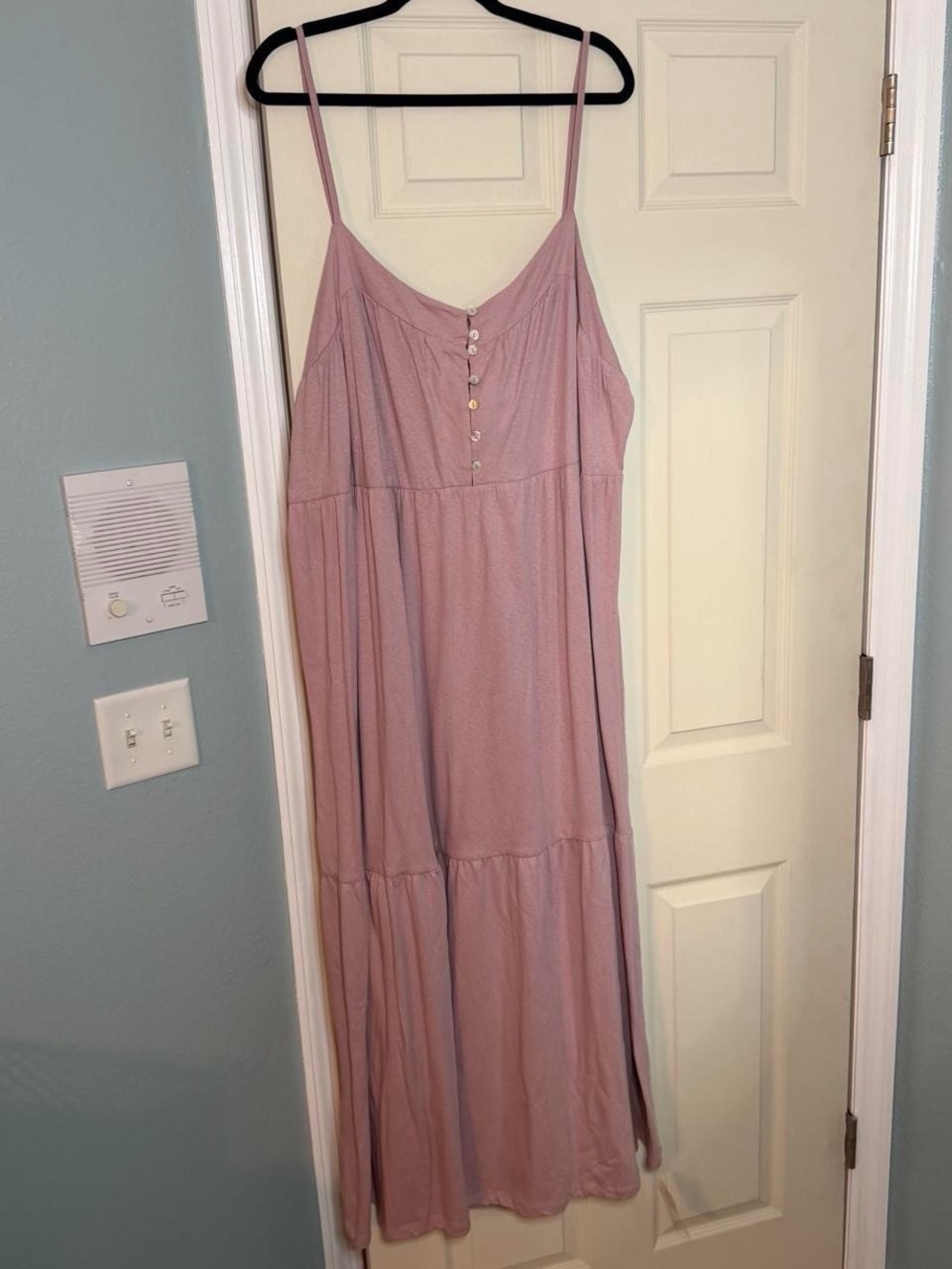 ASOS Curve Dusty Rose Button-Front Maxi Dress